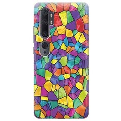 Ультратонкий силиконовый чехол-накладка для Xiaomi Mi Note 10 / 10 Pro с принтом "Яркая мозаика" Gosso