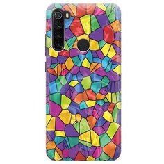 Ультратонкий силиконовый чехол-накладка для Xiaomi Redmi Note 8T с принтом "Яркая мозаика" Gosso