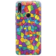 Ультратонкий силиконовый чехол-накладка для Huawei P Smart Z / Honor 9X с принтом "Яркая мозаика" Gosso