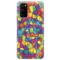 Ультратонкий силиконовый чехол-накладка для Honor View 30 Pro с принтом "Яркая мозаика" Gosso