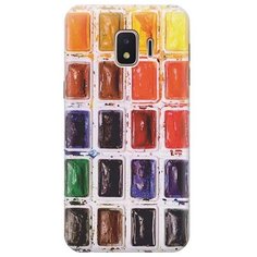 Ультратонкий силиконовый чехол-накладка для Samsung Galaxy J2 Core с принтом "Палитра красок" Gosso