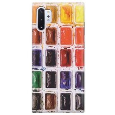 Ультратонкий силиконовый чехол-накладка для Samsung Galaxy Note 10+ с принтом "Палитра красок" Gosso