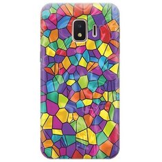 Ультратонкий силиконовый чехол-накладка для Samsung Galaxy J2 Core с принтом "Яркая мозаика" Gosso