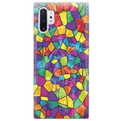 Ультратонкий силиконовый чехол-накладка для Samsung Galaxy Note 10+ с принтом "Яркая мозаика" Gosso
