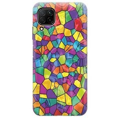 Ультратонкий силиконовый чехол-накладка для Huawei P40 Lite с принтом "Яркая мозаика" Gosso