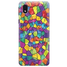 Ультратонкий силиконовый чехол-накладка для Samsung Galaxy A01 Core с принтом "Яркая мозаика" Gosso