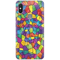 GOSSO Ультратонкий силиконовый чехол-накладка для Xiaomi Redmi S2 с принтом "Яркая мозаика"