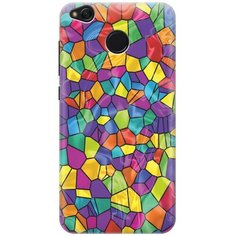 GOSSO Ультратонкий силиконовый чехол-накладка для Xiaomi Redmi 4X с принтом "Яркая мозаика"