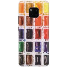 GOSSO Ультратонкий силиконовый чехол-накладка для Huawei Mate 20 Pro с принтом "Палитра красок"