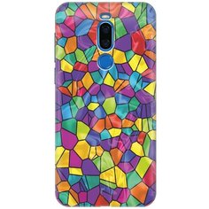 GOSSO Ультратонкий силиконовый чехол-накладка для Meizu X8 с принтом "Яркая мозаика"