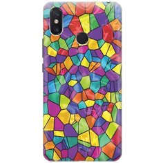 GOSSO Ультратонкий силиконовый чехол-накладка для Xiaomi Mi Max 3 с принтом "Яркая мозаика"