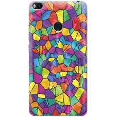 GOSSO Ультратонкий силиконовый чехол-накладка для Xiaomi Mi MAX 2 с принтом "Яркая мозаика"