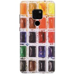 GOSSO Ультратонкий силиконовый чехол-накладка для Huawei Mate 20 с принтом "Палитра красок"