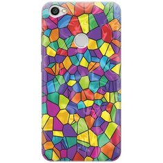 GOSSO Ультратонкий силиконовый чехол-накладка для Xiaomi Redmi Note 5A Prime с принтом "Яркая мозаика"