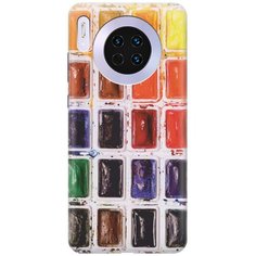 GOSSO Ультратонкий силиконовый чехол-накладка для Huawei Mate 30 с принтом "Палитра красок"