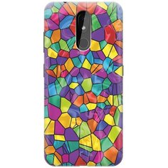 GOSSO Ультратонкий силиконовый чехол-накладка для Nokia 3.2 (2019) с принтом "Яркая мозаика"