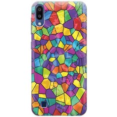GOSSO Ультратонкий силиконовый чехол-накладка для Samsung Galaxy M10 с принтом "Яркая мозаика"