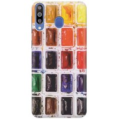 GOSSO Ультратонкий силиконовый чехол-накладка для Samsung Galaxy M30 с принтом "Палитра красок"