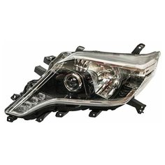 ФАРА ЛЕВАЯ С ДИОДНЫМИ ЛАМПАМИ ПОД КОРРЕКТОР TOYOTA LAND CRUISER PRADO 150 13-17 Casp