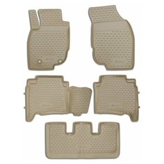 Коврики в салон Element TOYOTA Fortuner, 01/2013-2017, левый руль, 5 шт. (полиуретан, бежевый), NLC.48.110.212k