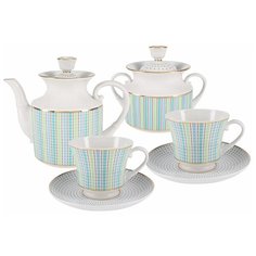 Сервиз чайный. Императорский фарфоровый завод. Форма Банкетная. Рисунок Дублин. 14 предметов.