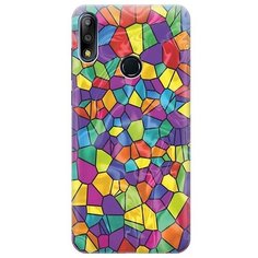 Ультратонкий силиконовый чехол-накладка для Asus Zenfone Max Pro (M2) ZB631KL с принтом "Яркая мозаика" Gosso