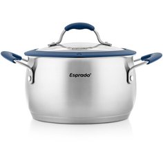 Кастрюля с крышкой El Unico , 2,8 л, серебристый, синий Esprado