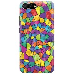 GOSSO Ультратонкий силиконовый чехол-накладка для Honor 10 с принтом "Яркая мозаика"