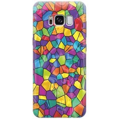 GOSSO Ультратонкий силиконовый чехол-накладка для Samsung Galaxy S8 с принтом "Яркая мозаика"