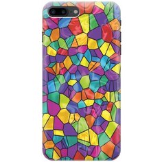 GOSSO Ультратонкий силиконовый чехол-накладка для Apple iPhone 8 Plus / 7 Plus с принтом "Яркая мозаика"