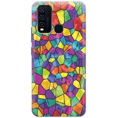 Ультратонкий силиконовый чехол-накладка для Vivo Y30 с принтом "Яркая мозаика" Gosso