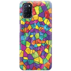 Ультратонкий силиконовый чехол-накладка для Oppo A52 / A72 с принтом "Яркая мозаика" Gosso