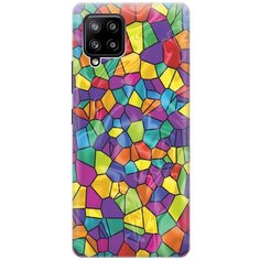 Ультратонкий силиконовый чехол-накладка для Samsung Galaxy A42 с принтом "Яркая мозаика" Gosso