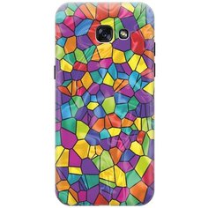 GOSSO Ультратонкий силиконовый чехол-накладка для Samsung Galaxy A5 (2017) с принтом "Яркая мозаика"
