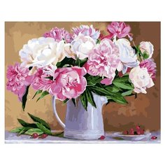 Картина по номерам GX 29775 Пионы в белом кувшине 40x50 см Paintboy