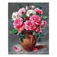 Картина по номерам Paintboy PK 33004 Розы в глиняном кувшине 40x50 см