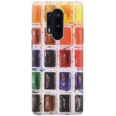 Ультратонкий силиконовый чехол-накладка для OnePlus 8 Pro с принтом "Палитра красок" Gosso