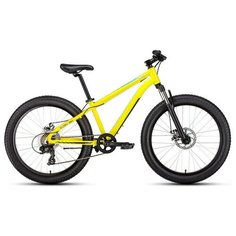 Велосипед FORWARD BIZON MINI 24 (24" 7 ск. рост 13") 2020-2021, желтый, RBKW1Q347003