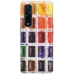 Ультратонкий силиконовый чехол-накладка для Oppo Find X2 Pro с принтом "Палитра красок" Gosso