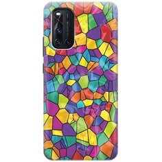 Ультратонкий силиконовый чехол-накладка для Vivo V19 с принтом "Яркая мозаика" Gosso