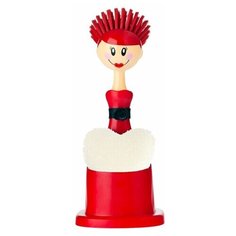VIGAR / Щетка для посуды + губка на подставке DOLLS 4539