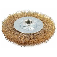 Щетка для УШМ Ultima, 150 мм, М14, плоская, латунир. витая проволока (2шт)