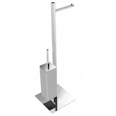 Стойка напольная c держателем туалетной бумаги и ершиком для унитаза Vivi Felice F 0312 хром