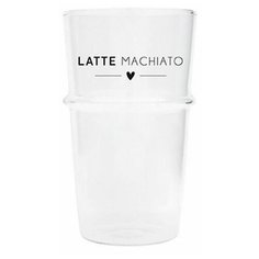 Стакан для латте "Hearts & Latte" с надписью Bastion Collections