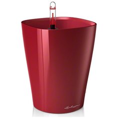 Настольное кашпо с автополивом LECHUZA Дельтини, красное, Д14 В18 см