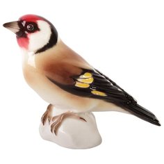 Скульптура. Императорский фарфоровый завод. Щегол Щегол черноголовый. 9 см.