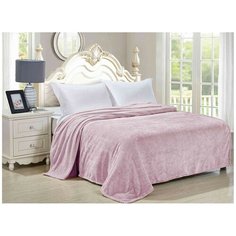 Покрывало Guten Morgen Соты фланель жаккард Лилия 15-2705, 150 х 200 см, розовый