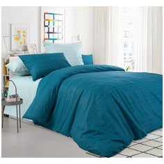 Постельное белье Mercury Home «Изумрудная зелень» Евро Перкаль