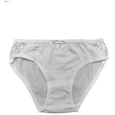 Комплект трусов для девочек 10 шт, 6/7 лет, размер 122/128, белый, кружево Donella