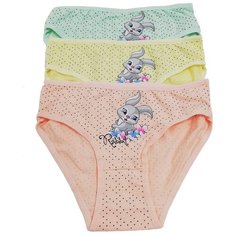 Комплект трусов для девочек 10 шт, 6/7 лет, размер 122/128, зайка Donella